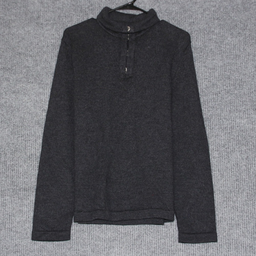 Banana Republic Extra Fine Merino Wool Quarter Zip Mock Neck Sweater Mens XL